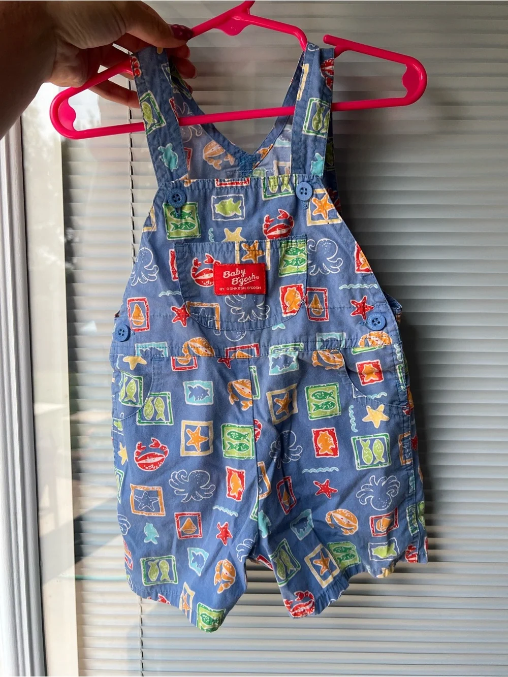 Vintage OshKosh B'gosh Nautical Print Kids Overalls